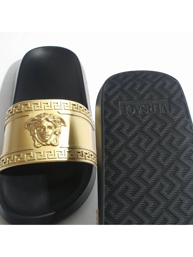 Greca Medusa Band Slide Slippers Gold - VERSACE - BALAAN.