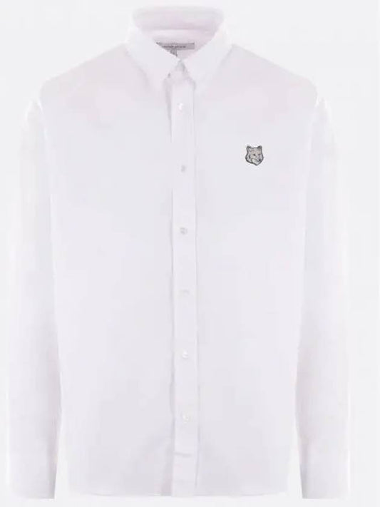 Bold Fox Head Long Sleeve Shirt White - MAISON KITSUNE - BALAAN 2