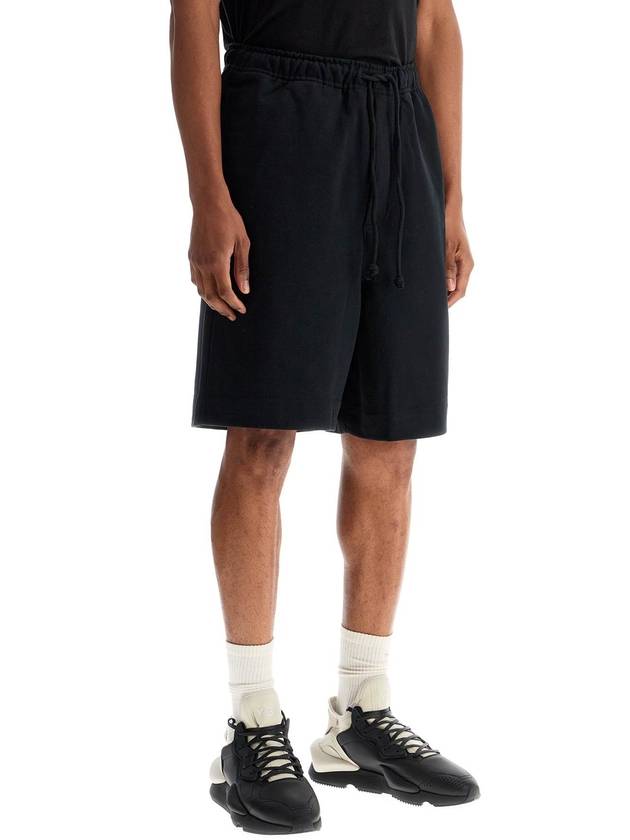 high-waisted black cotton sports shorts - Y-3 - BALAAN 2