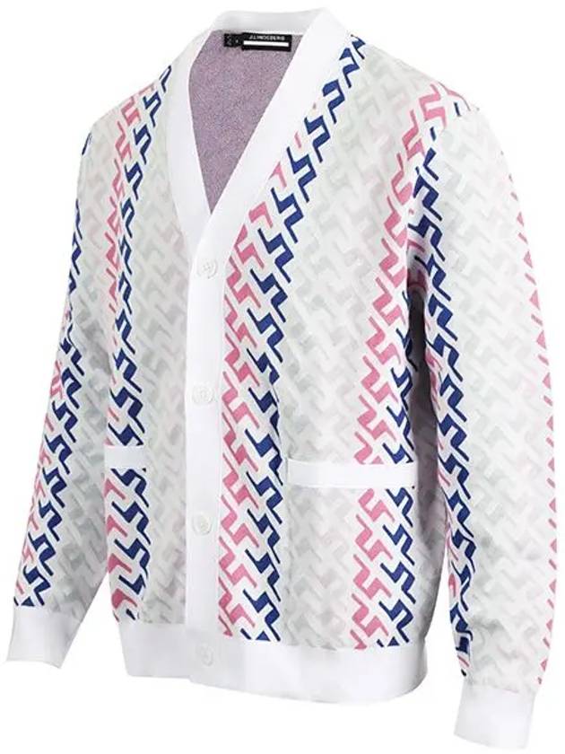 Men's Vice Pink Painting Bridge Knit Top White - J.LINDEBERG - BALAAN 3