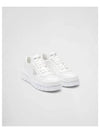 Triangle Logo Leather Low Top Sneakers White - PRADA - BALAAN 2