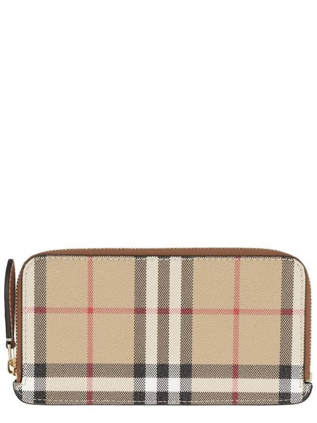 Check Zipper Long Wallet Beige - BURBERRY - BALAAN 2