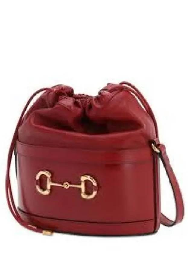 1955 Horsebit Detail Leather Bucket Bag Red - GUCCI - BALAAN 2