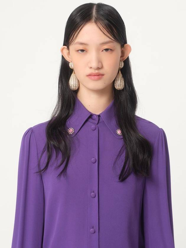 Valentino Garavani Shirts Purple - VALENTINO - BALAAN 5