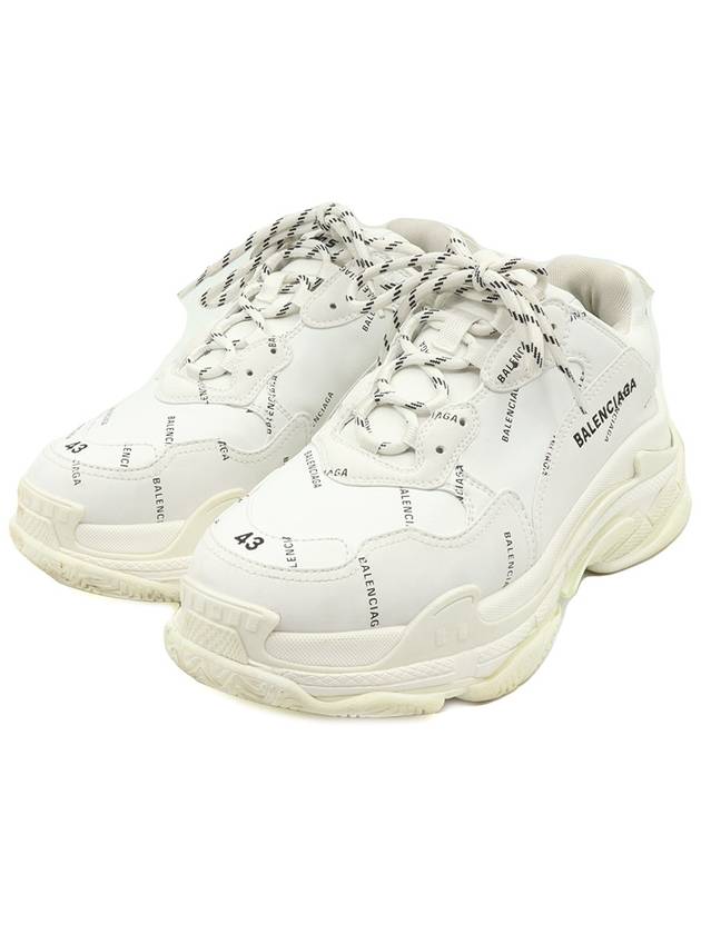 Men s Balenciaga 536737 Allover Logo White and Black Technical Sneakers 43 gt Gangbuk used luxury goods - BALENCIAGA - BALAAN 3