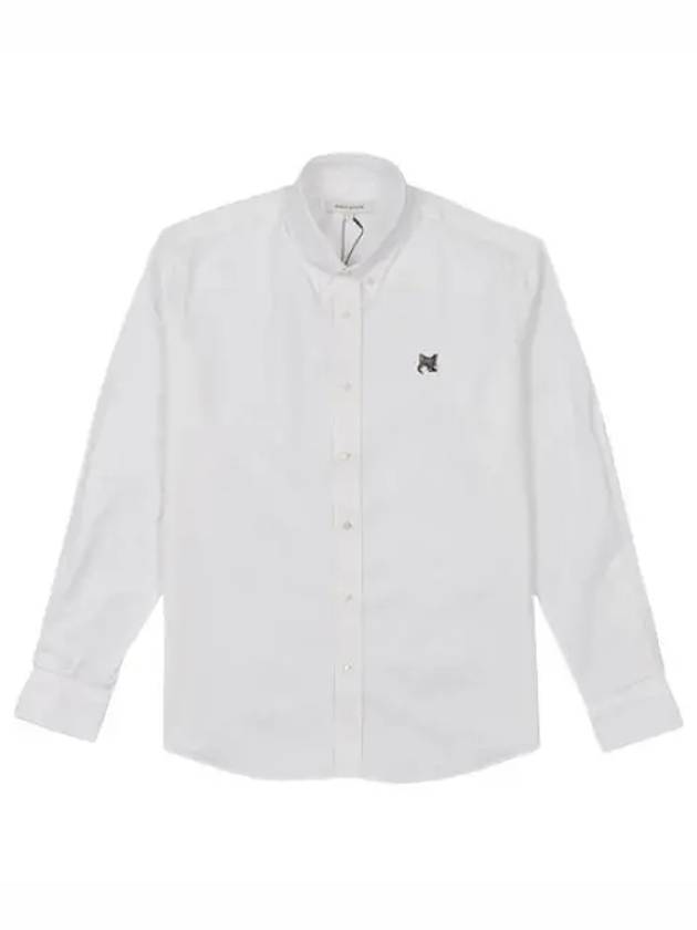 Fox Head Patch Button Down Long Sleeve Shirt White - MAISON KITSUNE - BALAAN 2