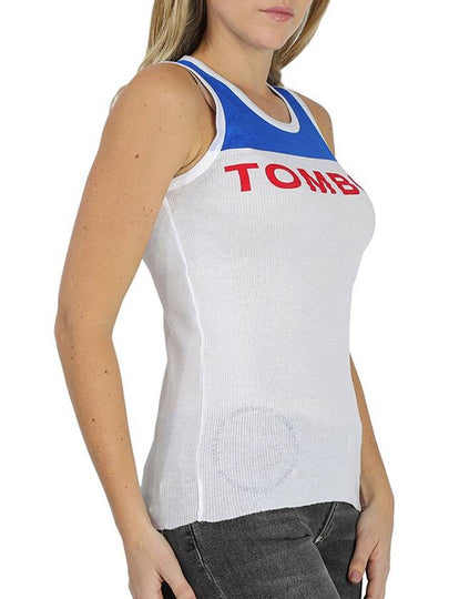 Filles A Papa Ladies White, Blue Jersey Ribbed Tank Top, Brand Size 0 - FILLES A PAPA - BALAAN 2