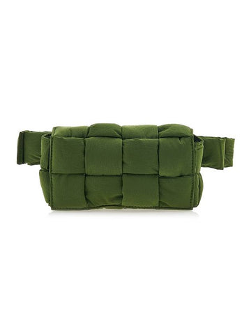 Cassette Padding Intrecciato Belt Bag Green - BOTTEGA VENETA - BALAAN 1