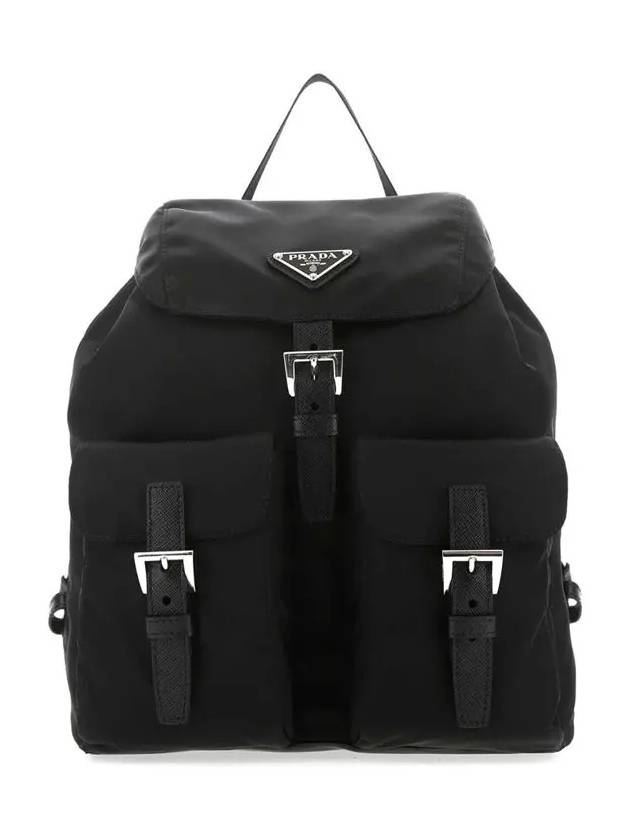 Triangle Logo Re Nylon Small Backpack Black - PRADA - BALAAN 3