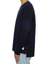 4 Bar Armband Tonal Long Sleeve T-Shirt Navy - THOM BROWNE - BALAAN 6