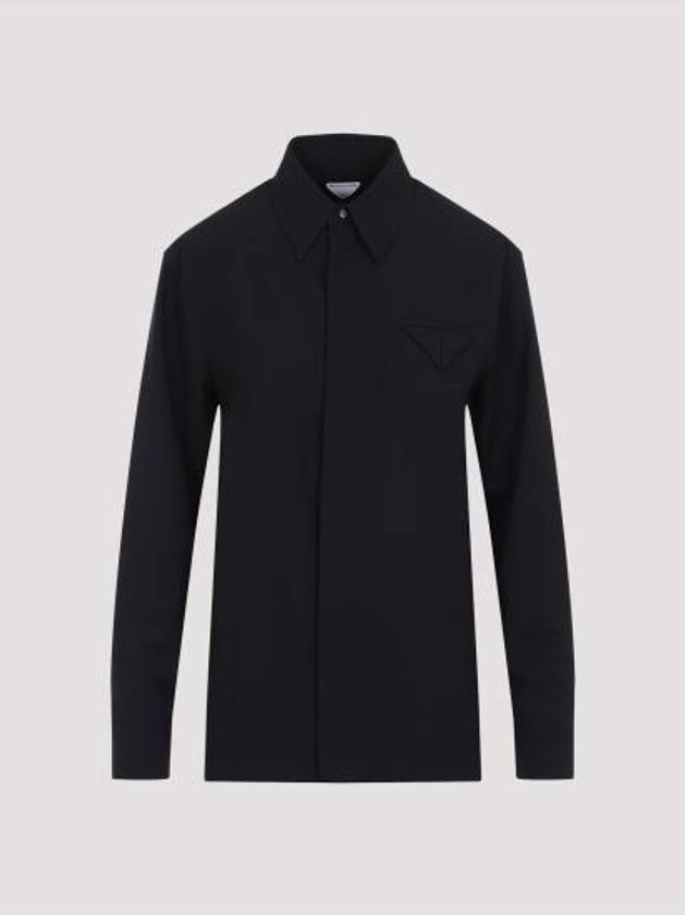 Fine Wool Shirt Midnight Blue - BOTTEGA VENETA - BALAAN 1