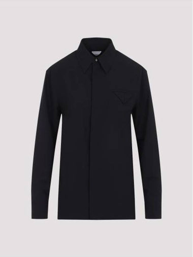 Fine Wool Shirt Midnight Blue - BOTTEGA VENETA - BALAAN 1