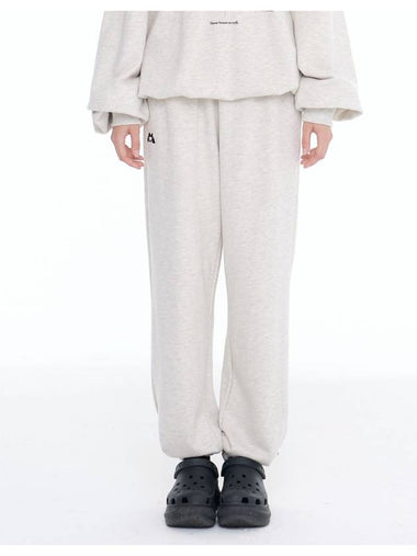 Embroidery Logo Jogger Pants White - ITZAVIBE - BALAAN 1