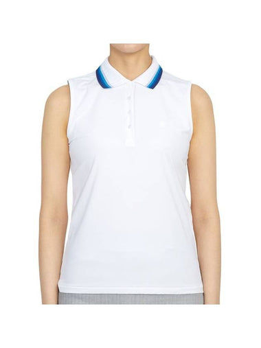 pleated collar silky sleeveless PK shirt Snow - G/FORE - BALAAN 1