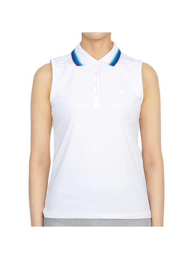 pleated collar silky sleeveless PK shirt Snow - G/FORE - BALAAN 1