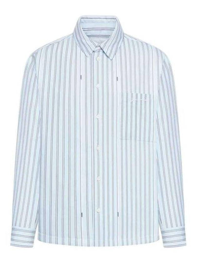 La Chemise Boulanger Striped Cotton Long Sleeve Shirt Blue - JACQUEMUS - BALAAN 2