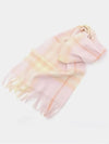 Checked Cashmere Fringe Scarf Pink - BURBERRY - BALAAN 4