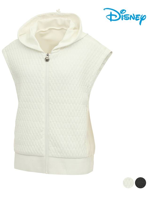 Women s Character Embossed String Hooded Zip up Vest DO3LJV009 - DISNEY GOLF - BALAAN 1