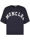 Logo short sleeve t-shirt night blue - MONCLER - BALAAN 1