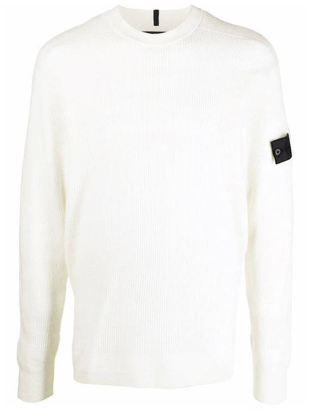 Shadow Project Wappen Patch Knit Top White - STONE ISLAND - BALAAN 2