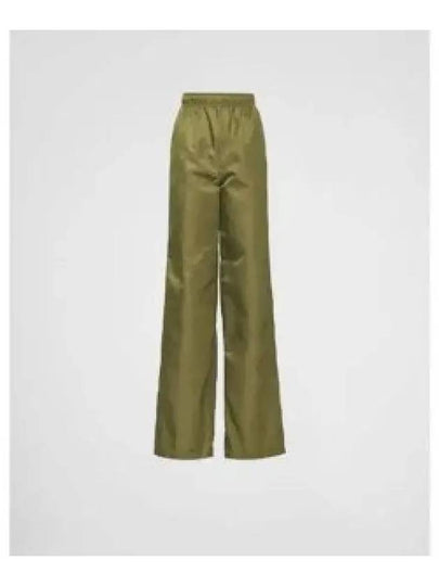 Re-Nylon Trousers Straight Pants Green - PRADA - BALAAN 2