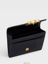 Triomphe Shiny Calfskin Flap Card Wallet Black - CELINE - BALAAN 4