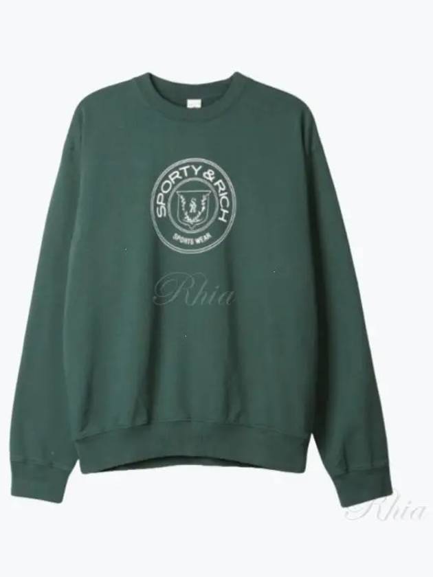 Monaco Crew Neck Sweatshirt Green - SPORTY & RICH - BALAAN 2