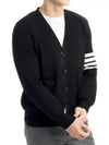 Milano Stitch 4-Bar Cardigan Black - THOM BROWNE - BALAAN 2