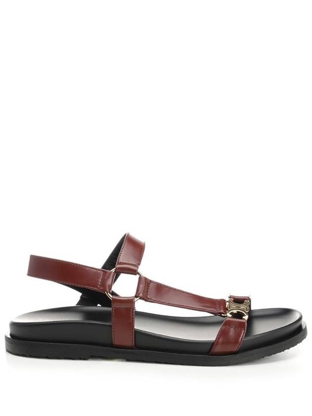 Maud Calfskin Triomphe Sandals Rust - CELINE - BALAAN 1