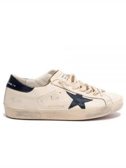 Superstar Beige Night Blue Heel Tab Sneakers - GOLDEN GOOSE - BALAAN 2