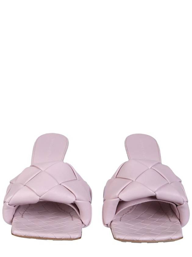 Lido Intrecciato sandal heel pink - BOTTEGA VENETA - BALAAN 5