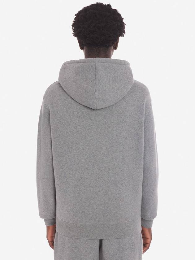 Foxhead Patch Comfort Zipper Hooded Medium Grey Melange - MAISON KITSUNE - BALAAN 4