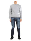 4 Bar Loopback Jersey Sweatshirt Light Grey - THOM BROWNE - BALAAN 3