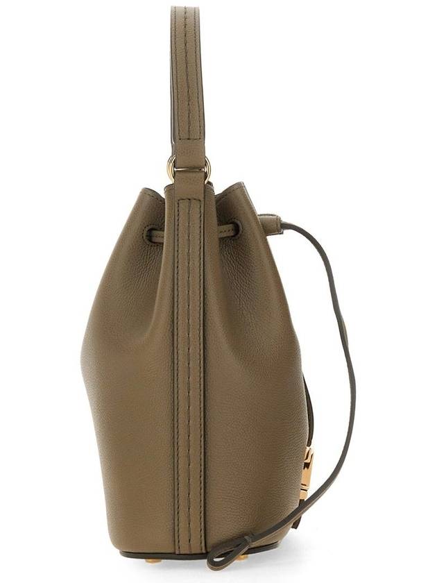 T Timeless Leather Micro Logo Bucket Bag Khaki - TOD'S - BALAAN 5