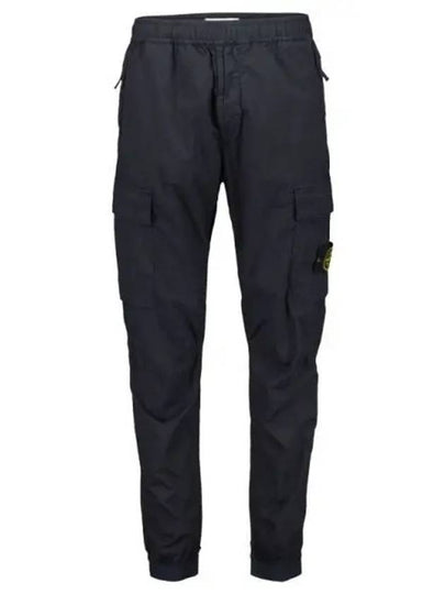 Stretch Cotton Tela Paracadute Cargo Straight Pants Navy Blue - STONE ISLAND - BALAAN 2