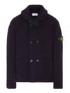 Double Button Knit Stretch Wool Cardigan Black - STONE ISLAND - BALAAN 2