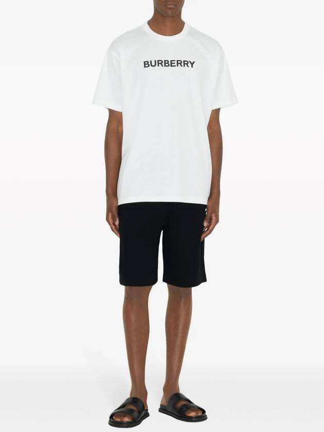 Logo Print Short Sleeve T-Shirt White - BURBERRY - BALAAN 3