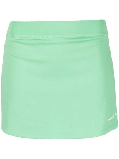 Serif Logo A-Line Skirt Green - SPORTY & RICH - BALAAN 1