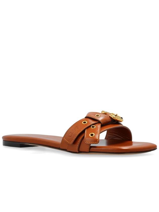 Chloé Slides Mae, Women's, Brown - CHLOE - BALAAN 4