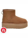 Classic Mini Platform Suede Winter Boots Chestnut - UGG - BALAAN 8