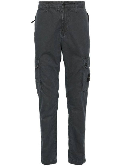 Wappen Patch Old Treatment Slim Fit Cargo Straight Pants Charcoal - STONE ISLAND - BALAAN 2