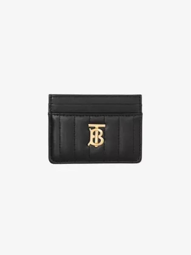 Quilted Leather Lola Card Case Black Light Gold - BURBERRY - BALAAN 2