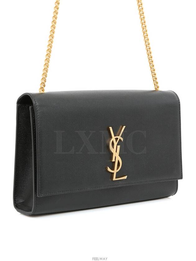 Kate chain shoulder bag small black silver 364021 cross - SAINT LAURENT - BALAAN 4