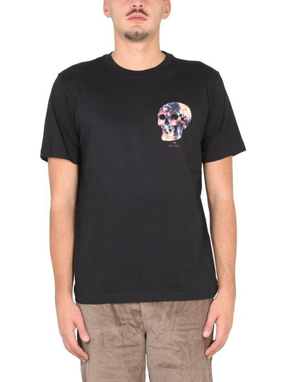 Tie Dye Skull Short Sleeve T-Shirt Black - PAUL SMITH - BALAAN 2