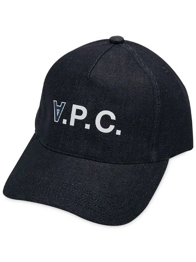 VPC Velvet Logo Denim Ball Cap Navy - A.P.C. - BALAAN 2