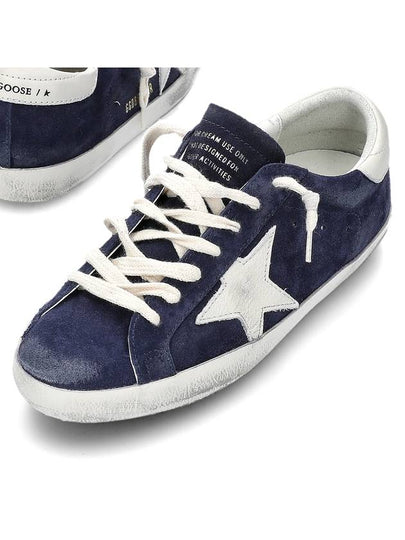 Superstar Suede Low Top Sneakers Navy - GOLDEN GOOSE - BALAAN 2