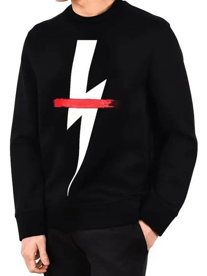 Big Lightning Neoprene Sweatshirt BJS332S G514S - NEIL BARRETT - BALAAN 2