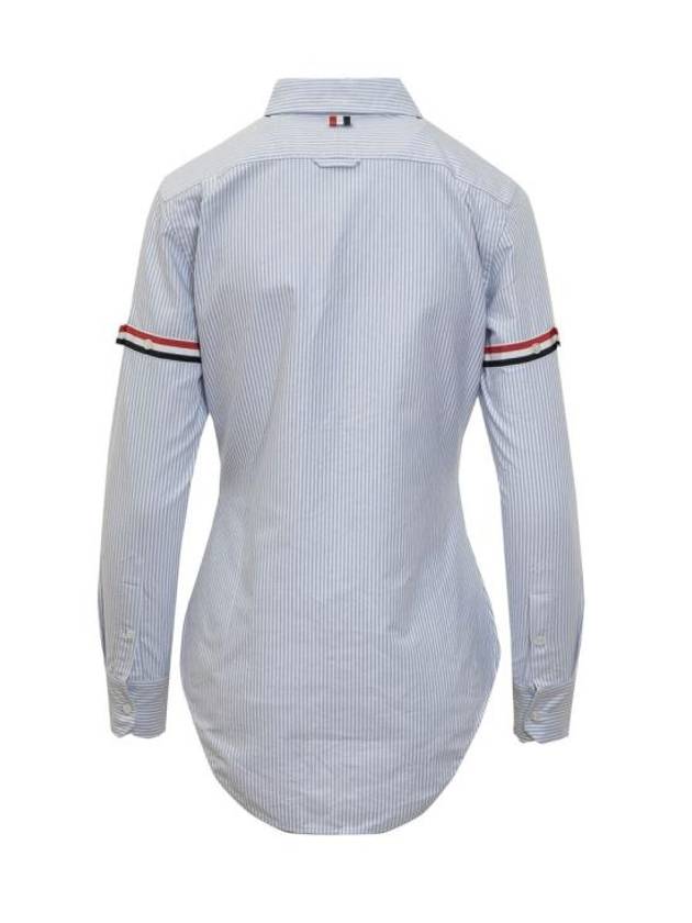 Women's Armband University Striped Oxford Shirt Blue - THOM BROWNE - BALAAN 3