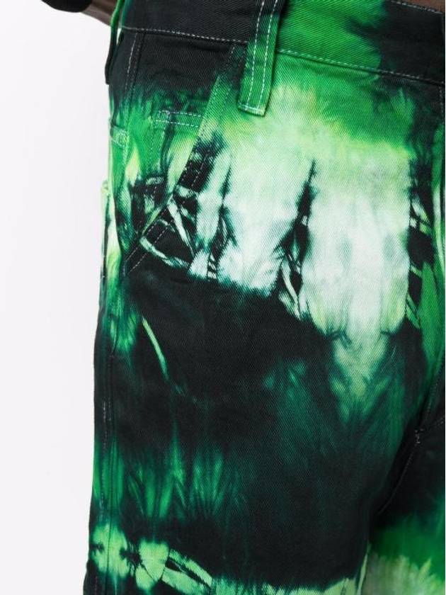 Men's Tie Dye Shorts Green - AMI - BALAAN 3