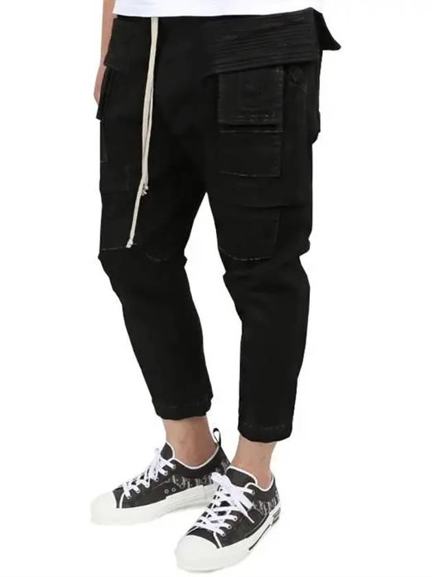 Dark Shadow Drawstring Cargo Track Pants Black - RICK OWENS - BALAAN 2